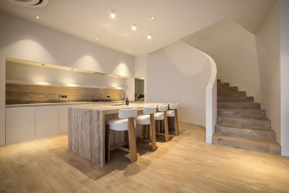 Luxury Villa, Balcony, Ocean View | Private kitchen | Fridge, microwave, oven, stovetop