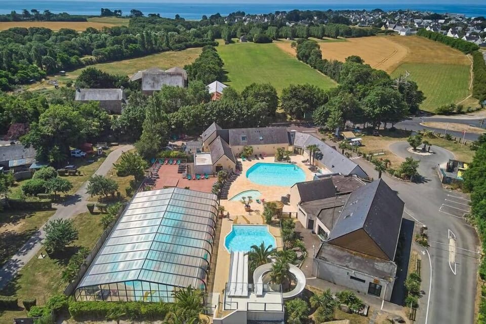 A campsite by the ocean