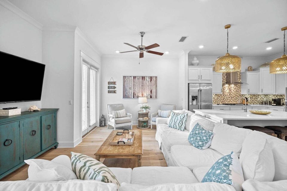 Living Room with Flat Screen TV