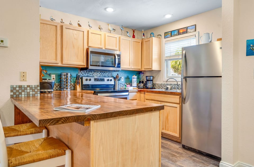 Fully stocked kitchen