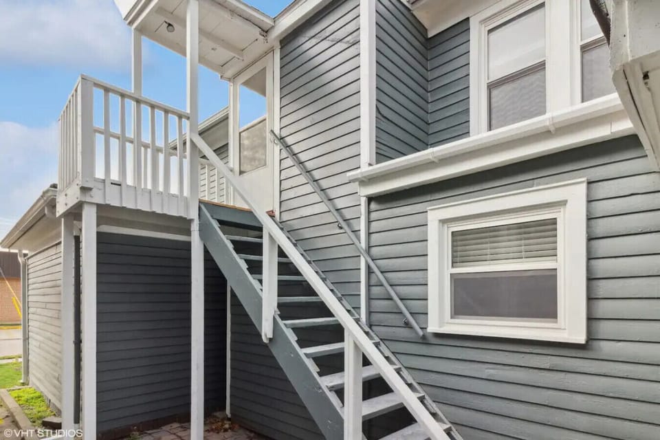 Stairs to upstairs unit front door