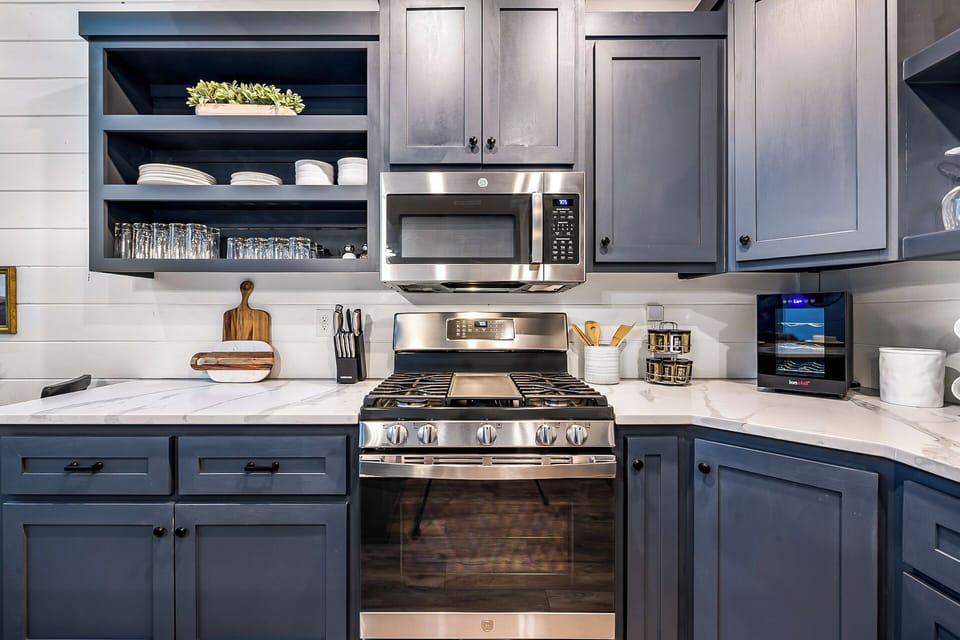 Our kitchen is fully equipped and stocked with essentials, and then some,