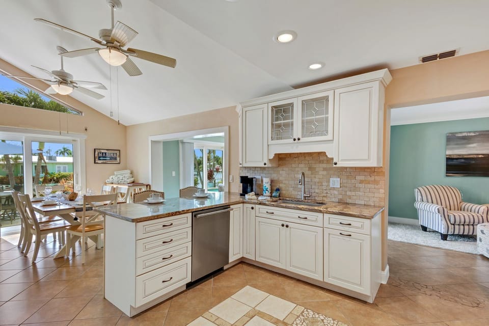 Fully stocked kitchen