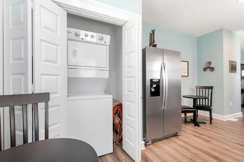 Laundry located in kitchen closet