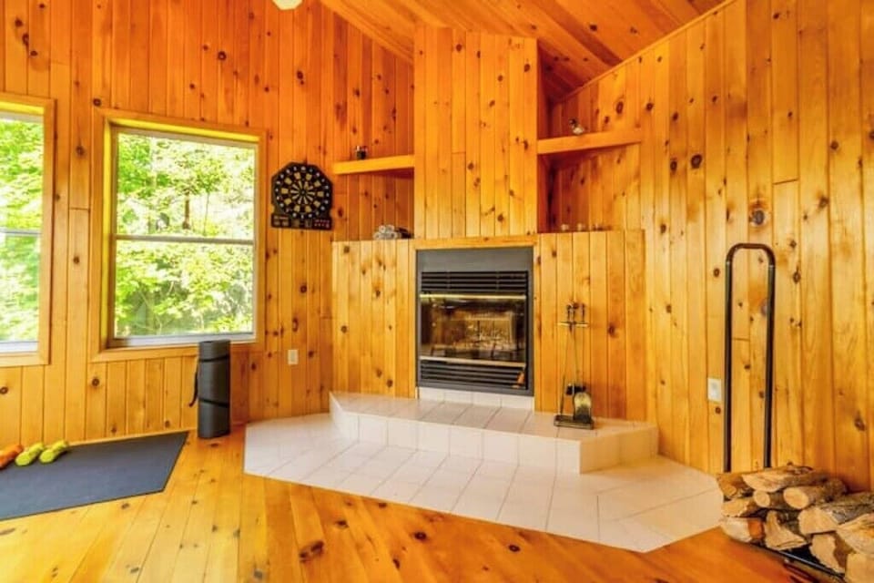 west side family room fireplace