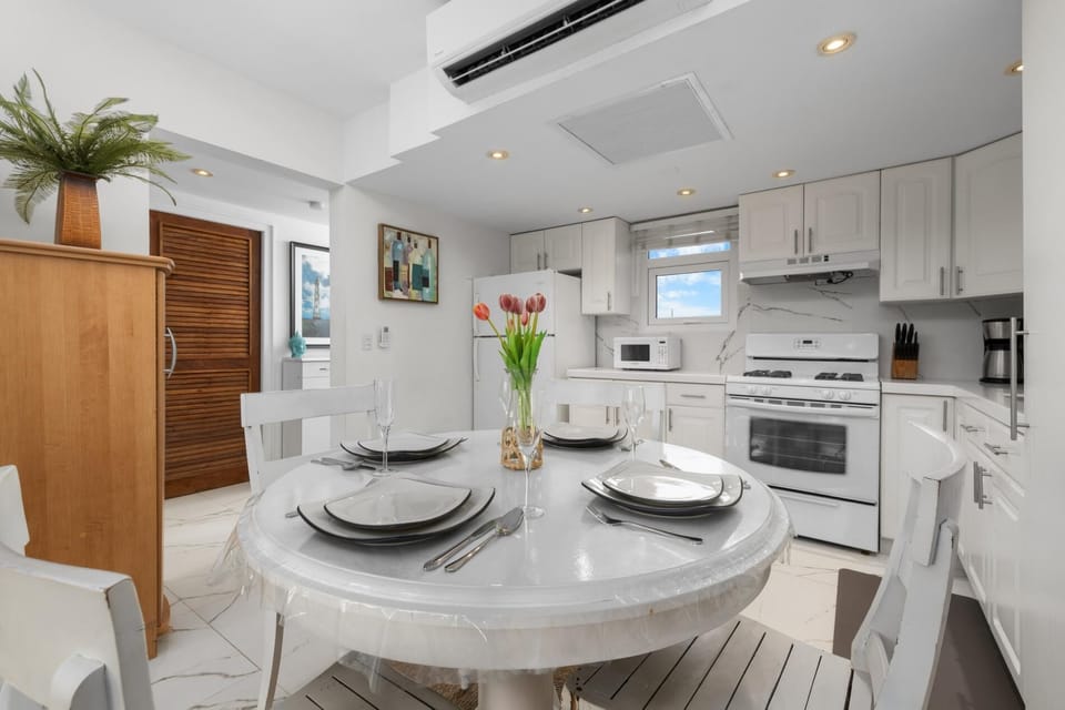 The kitchen comes fully equipped with modern appliances, cookware, and utensils—perfect for preparing anything from a quick breakfast to a gourmet dinner.