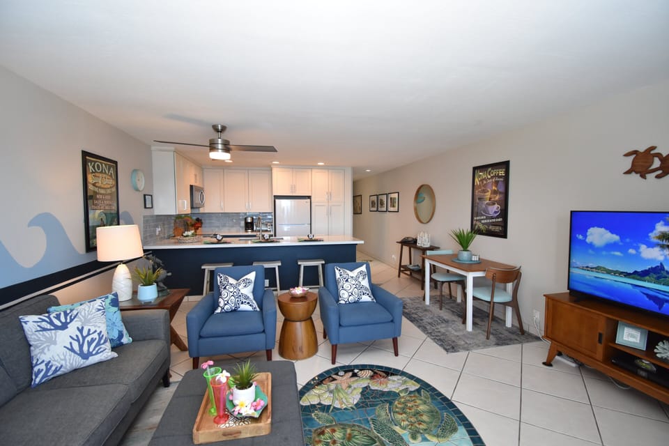 Living room, Kitchen, Dining Area