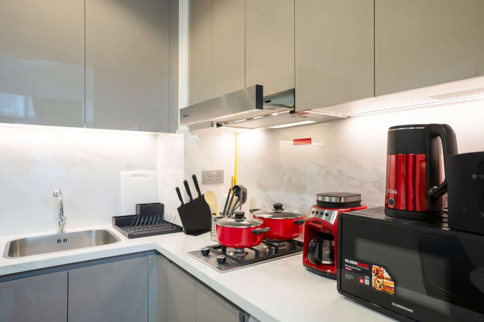 Basic Studio, Balcony, City View | Private kitchen