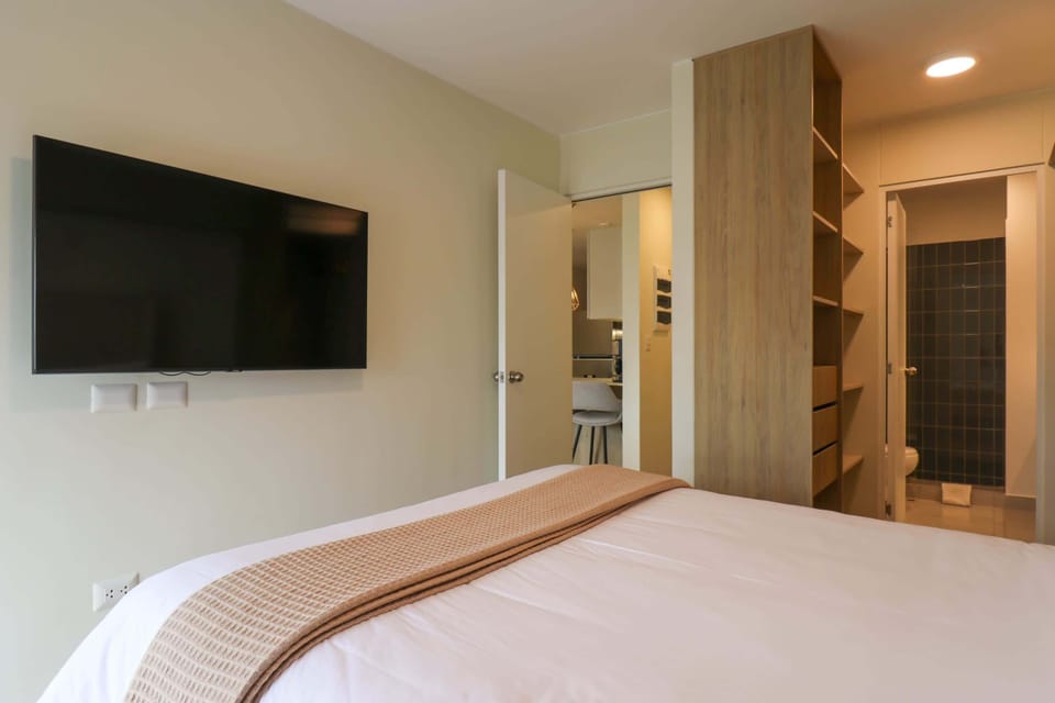 Bedroom with tv