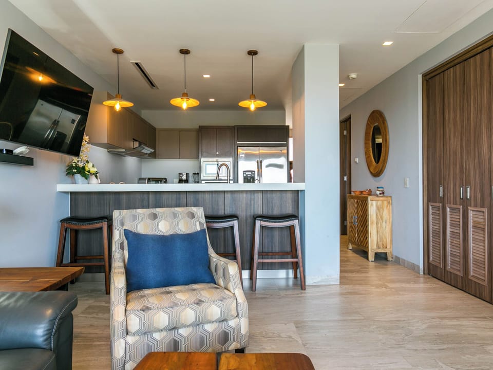 Open kitchen area