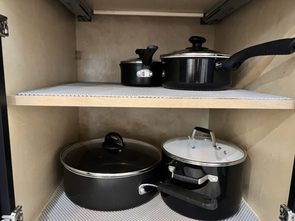 Whip up something delicious—our kitchen’s fully stocked with all the pots and pans you need!