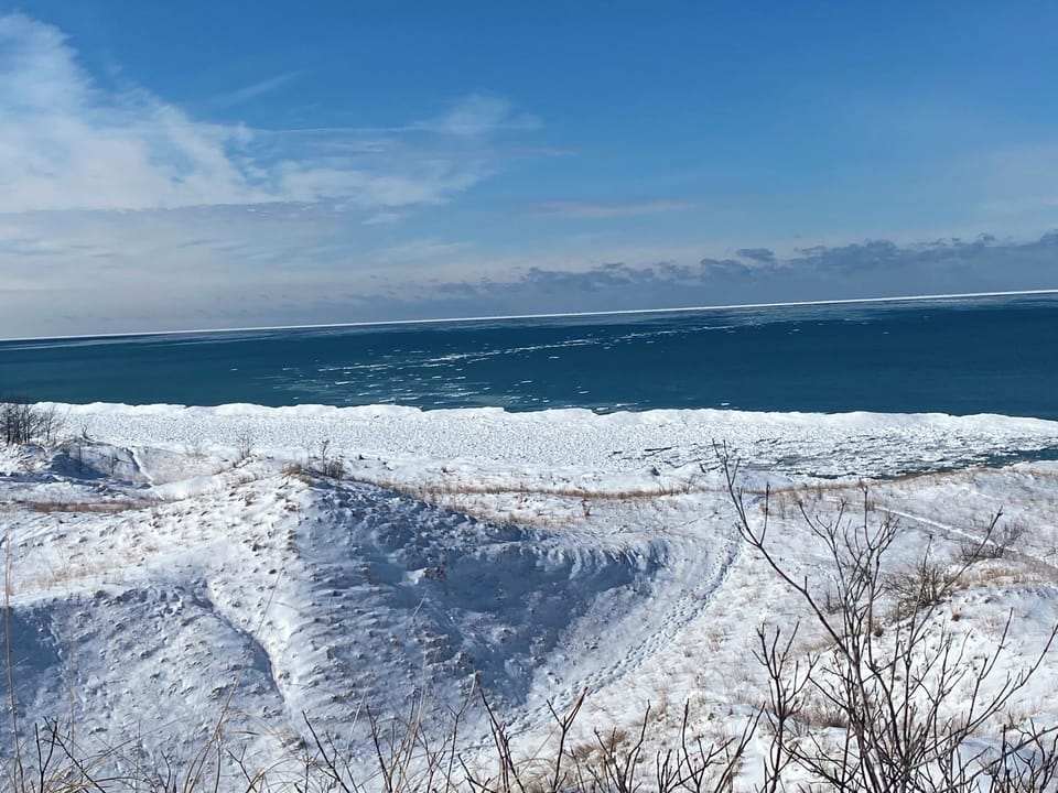 Gorgeous Lake Michigan views, even during winter!