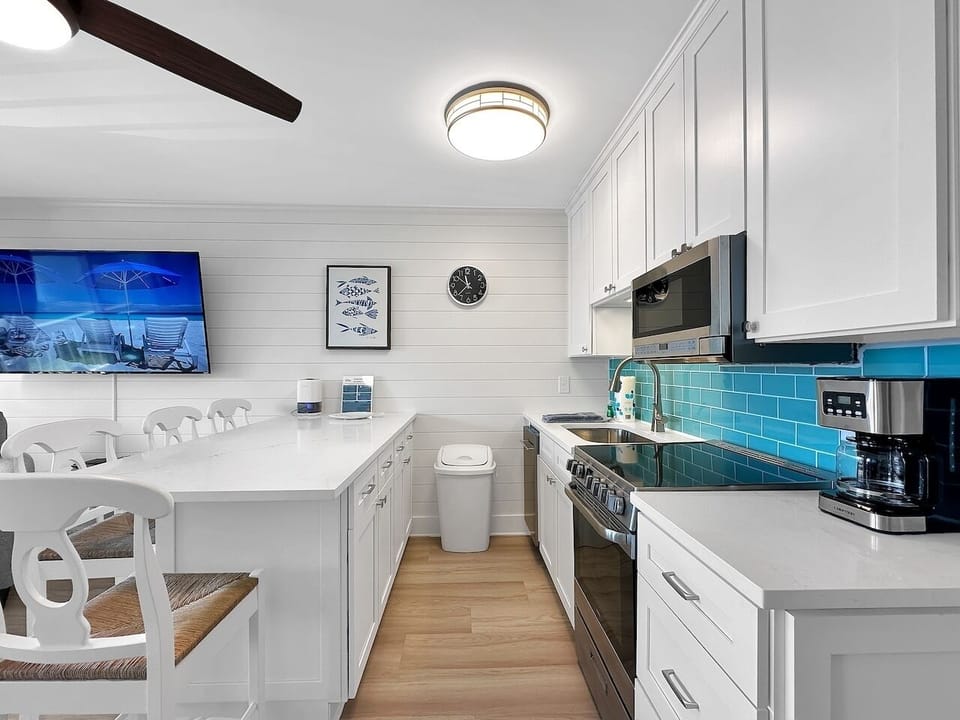 Kitchen at Sea Cabin 214A, Isle of Palms, SC | IOP Escapes