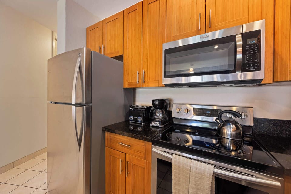 We supply salt and pepper, paper towels, dish soap, windex, sponges, trash bags, dishwasher pods, and coffee filters.