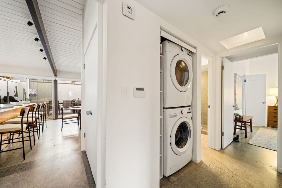 Laundry units are available down in the hallway. 