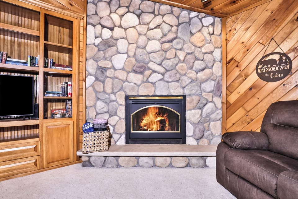 Grab a blanket and listen to the crackling of a warm fire.