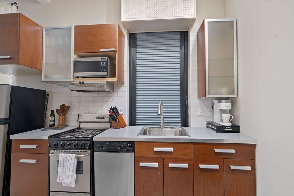 Whip up a meal in the modern kitchen.