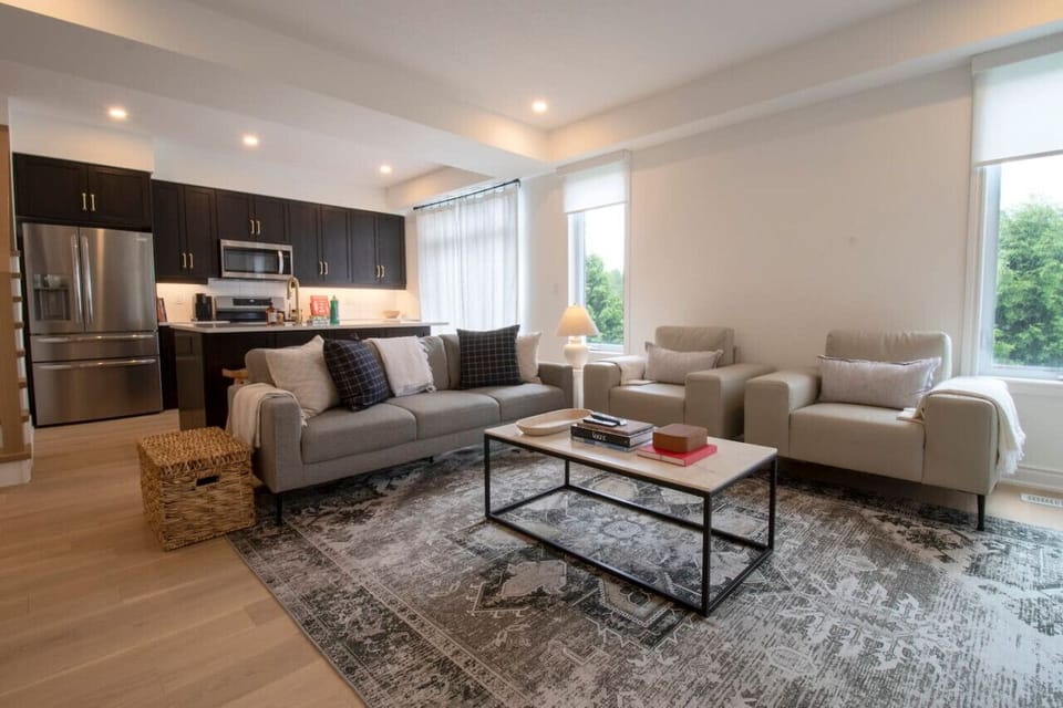Open concept living room and kitchen