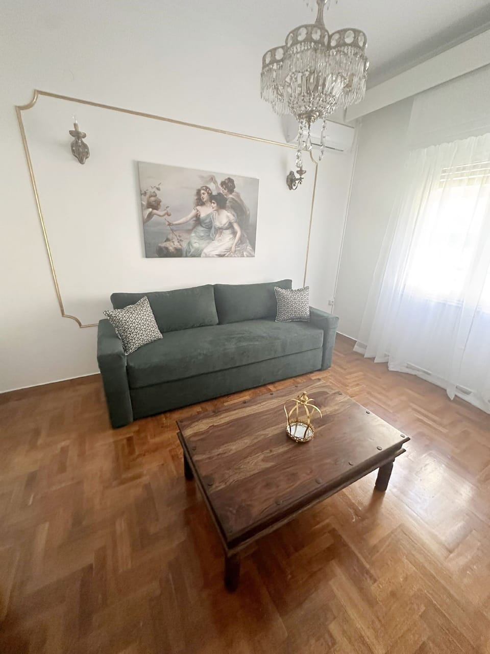 Apartment, Balcony, City View | Living room | Flat-screen TV
