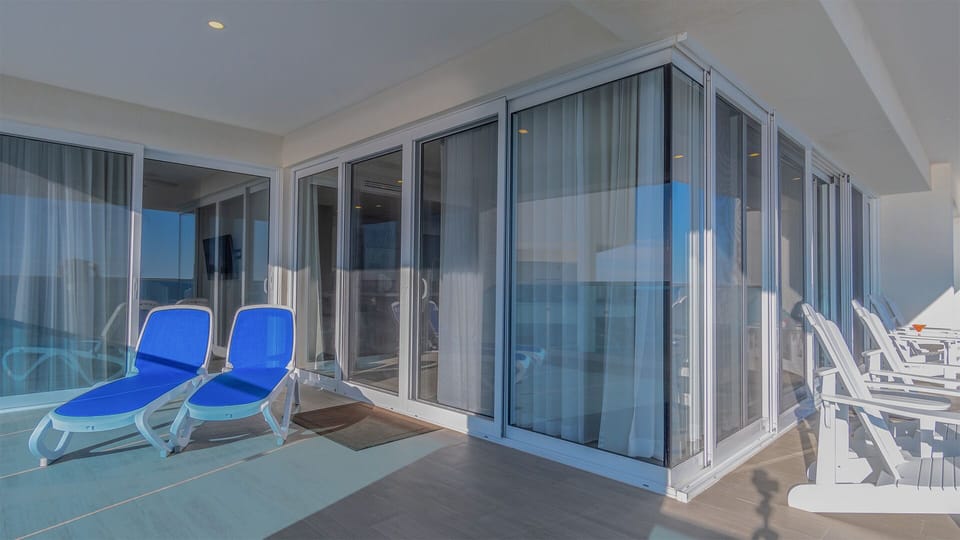 The wrap around patio