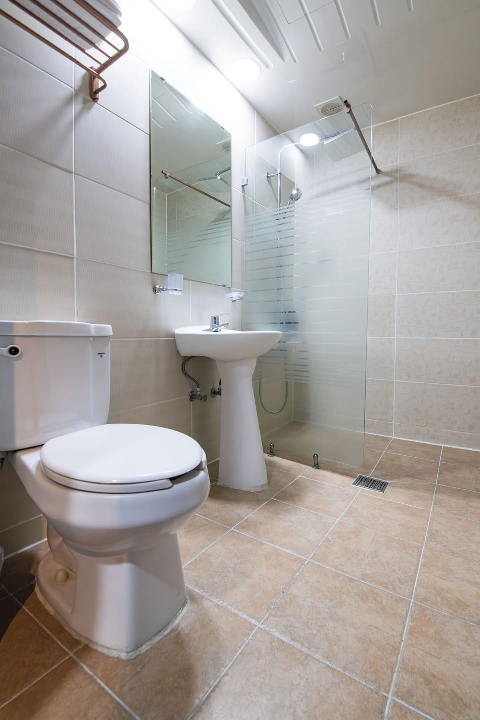 Deluxe Twin Room, City View | Bathroom | Free toiletries, hair dryer, slippers, bidet