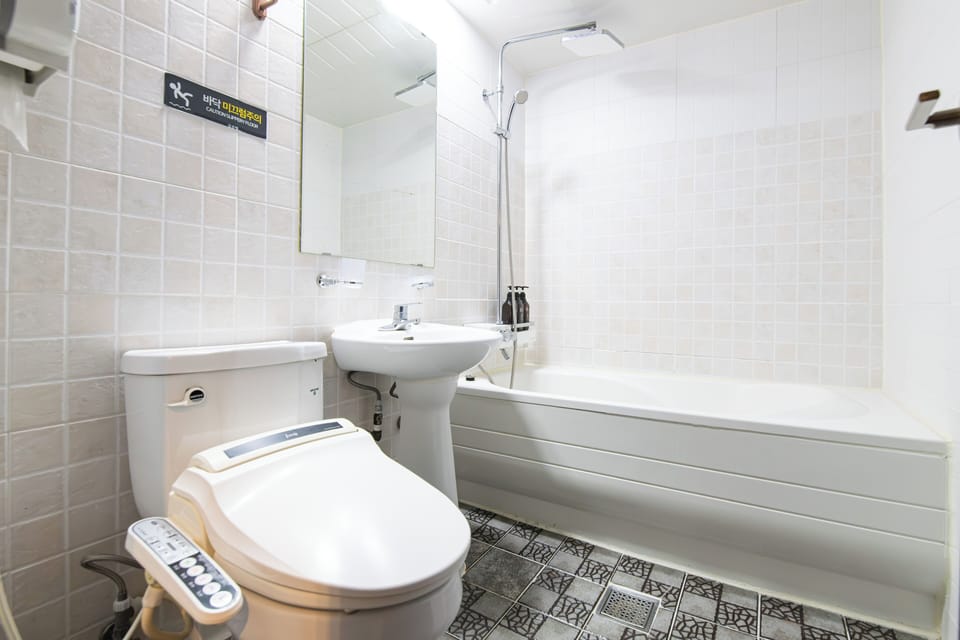Deluxe Double Room, City View | Bathroom | Free toiletries, hair dryer, slippers, bidet