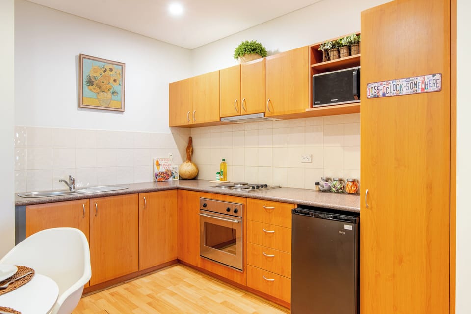 Feel right at home with all the essentials for cooking and dining. 