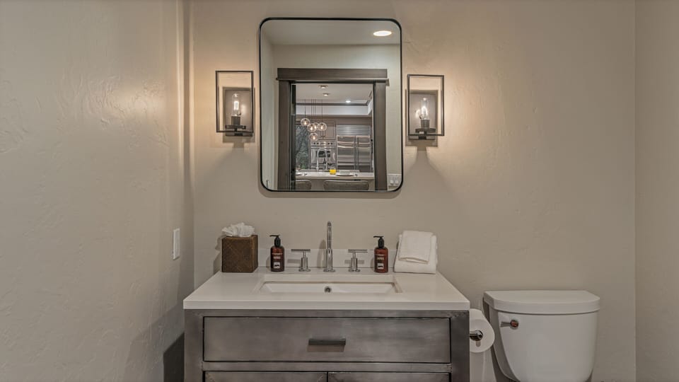 Powder Room, Main Level - Single vanity and toilet