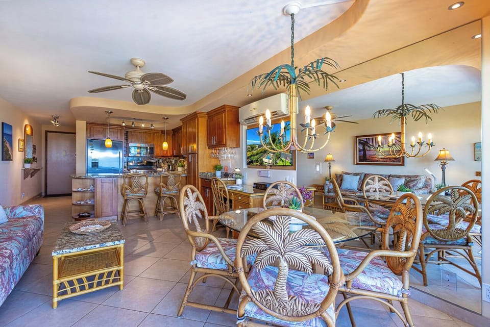 Dining table seats four