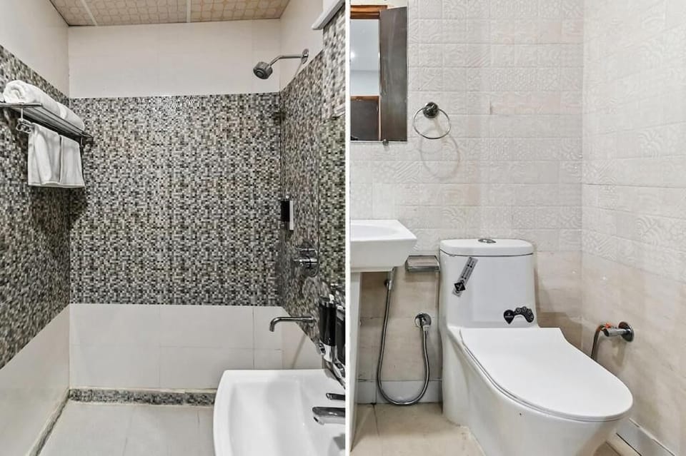 Deluxe Double Room | Bathroom | Shower, hair dryer, slippers, towels