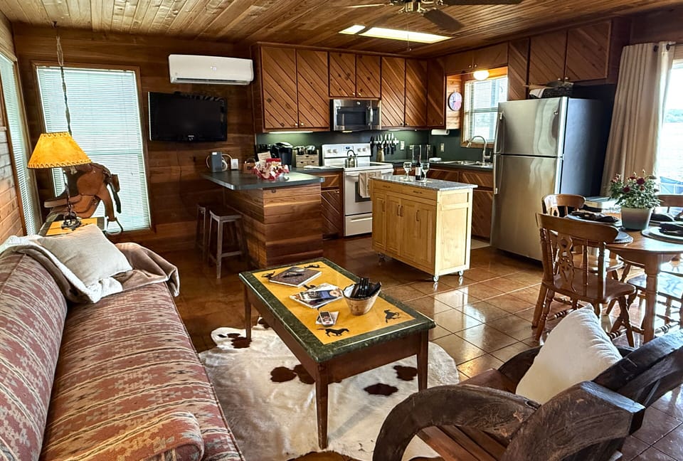 Open concept Living/kitchen/dining room.