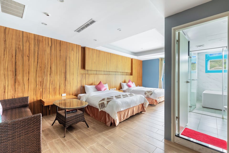 Quadruple Room with Mountain View | Blackout drapes, free WiFi, bed sheets