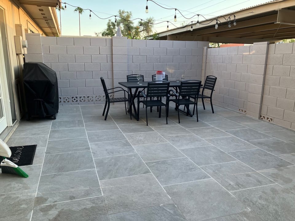 Private Patio - Table, Six Chairs and  Gas Grill

