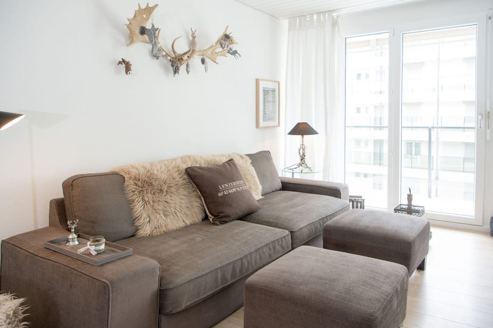 Living area with a balcony
