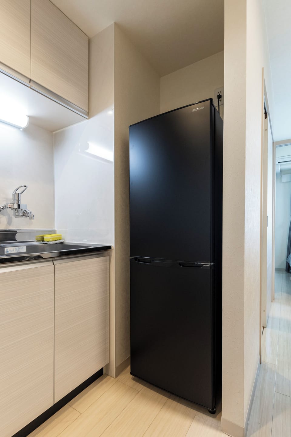 Basic Apartment | Private kitchen | Full-size fridge, microwave, stovetop, electric kettle