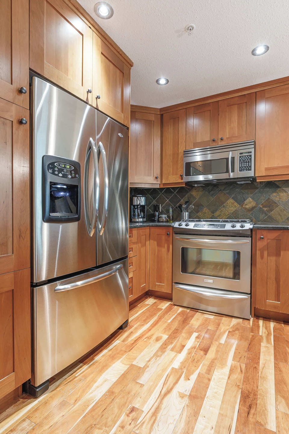 Fully equipped kitchen for home-style cooking.