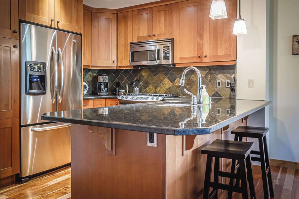 Storage-rich kitchen designed for comfort and convenience.