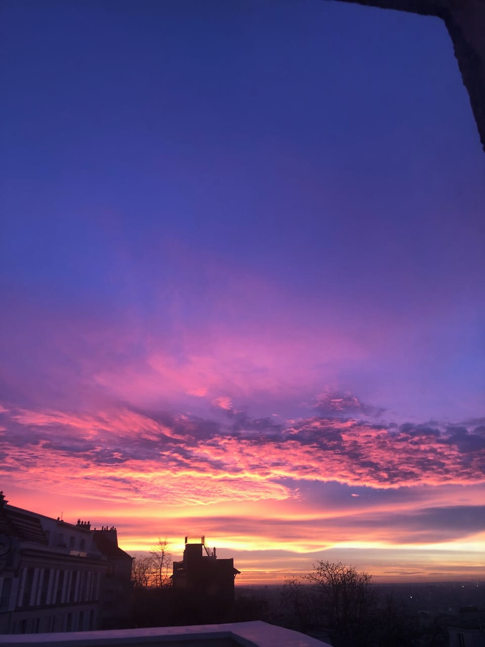 December 2025 Sunrise from our east window