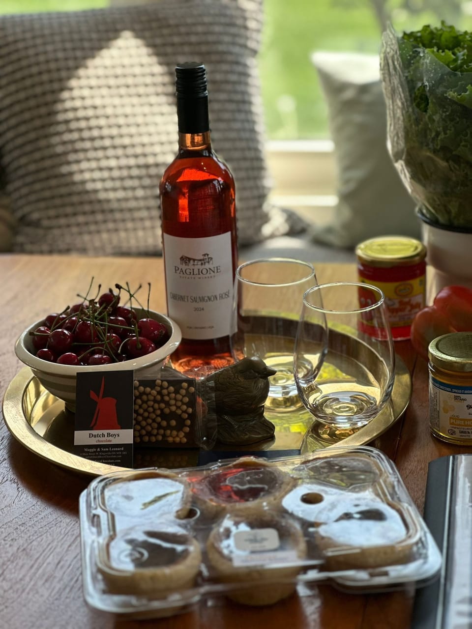 Enjoy a glass of wine upon arrival.