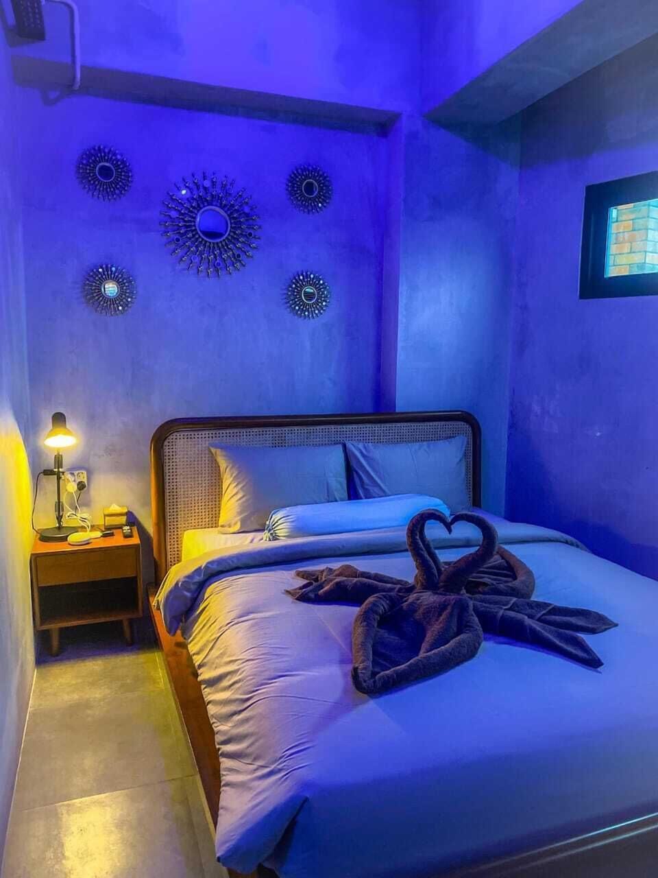 Pillowtop beds, desk, laptop workspace, free WiFi