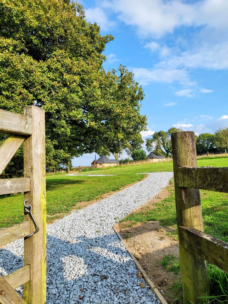 You can explore all of our ten acres, with ancient oaks and apple orchards