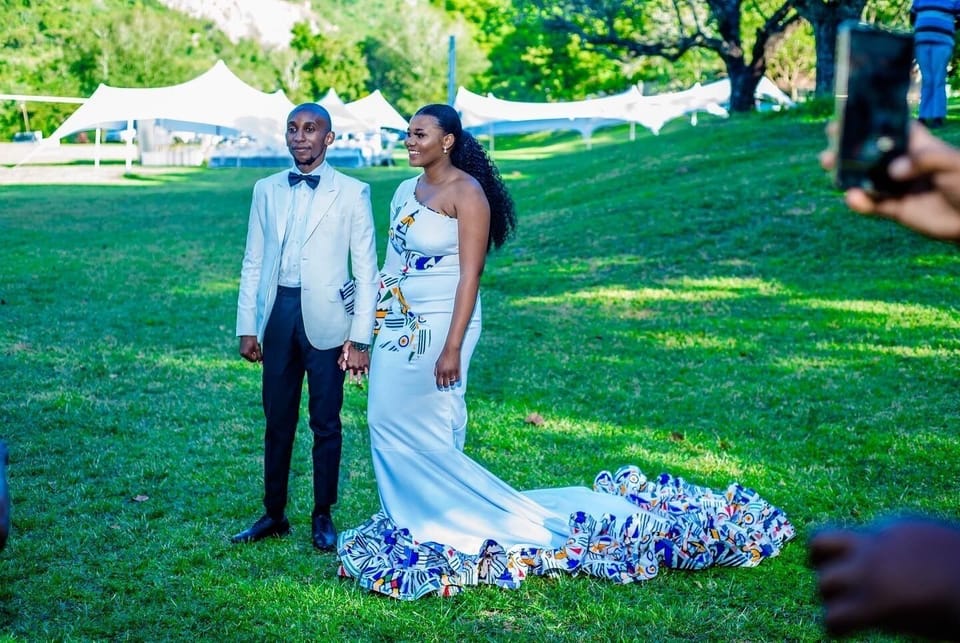 Outdoor wedding area
