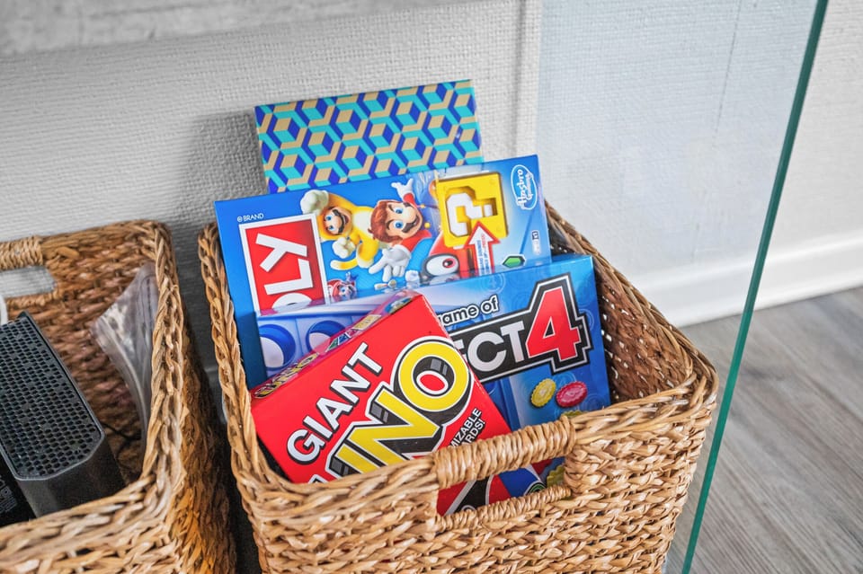 Have fun with our family-friendly board games in the living room