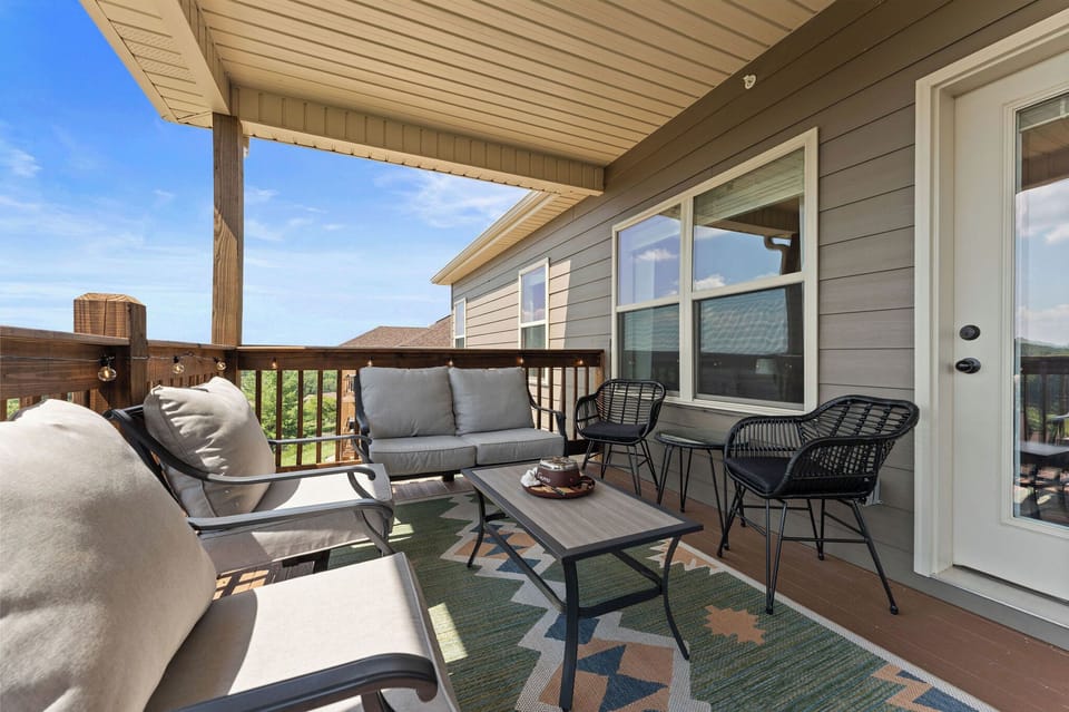 Covered Deck Seating Area