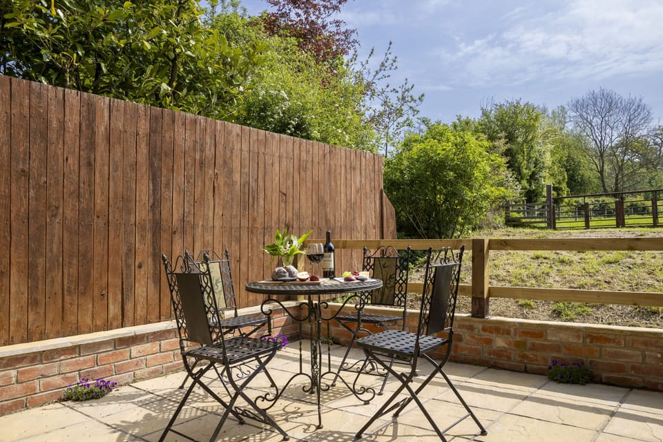 Enjoy the countryside views from the patio