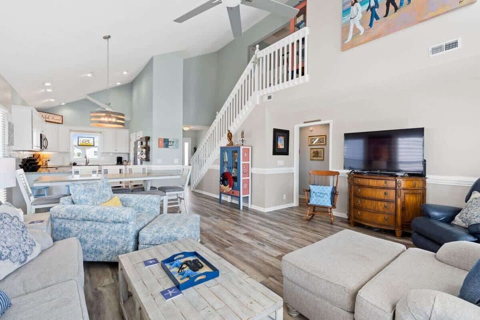 Relax and unwind in the bright, open-concept living room.