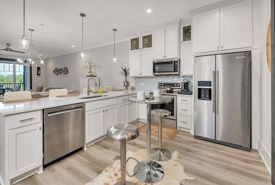 The Moorings #34 - Kitchen Area with Stainless Steep Appliances