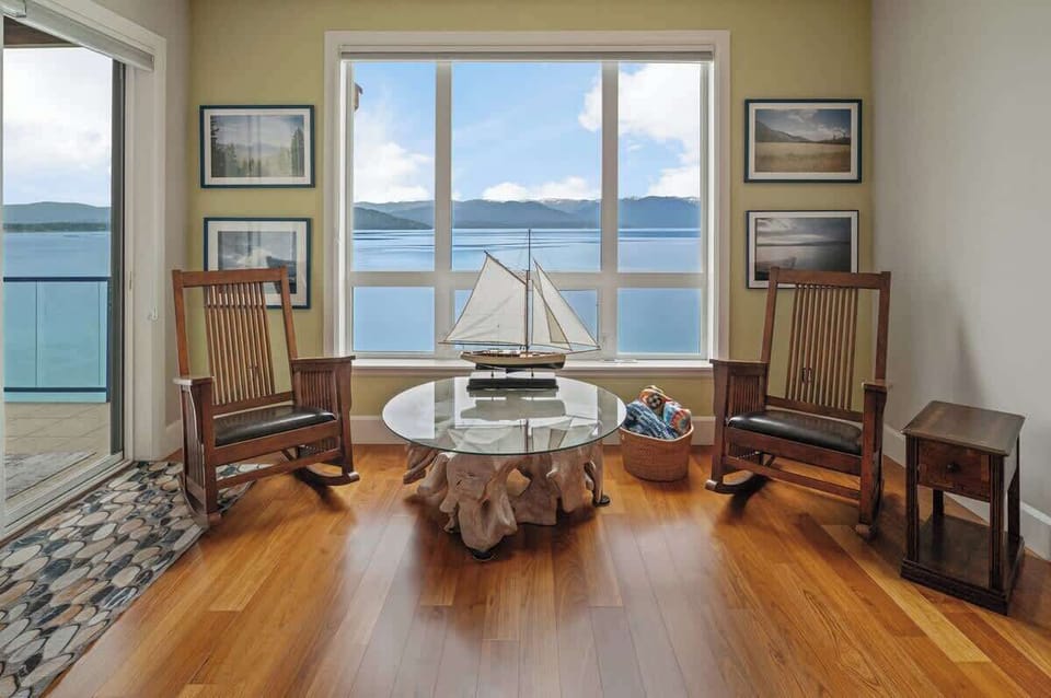 Enjoy a cup of coffee while taking in the expansive views 