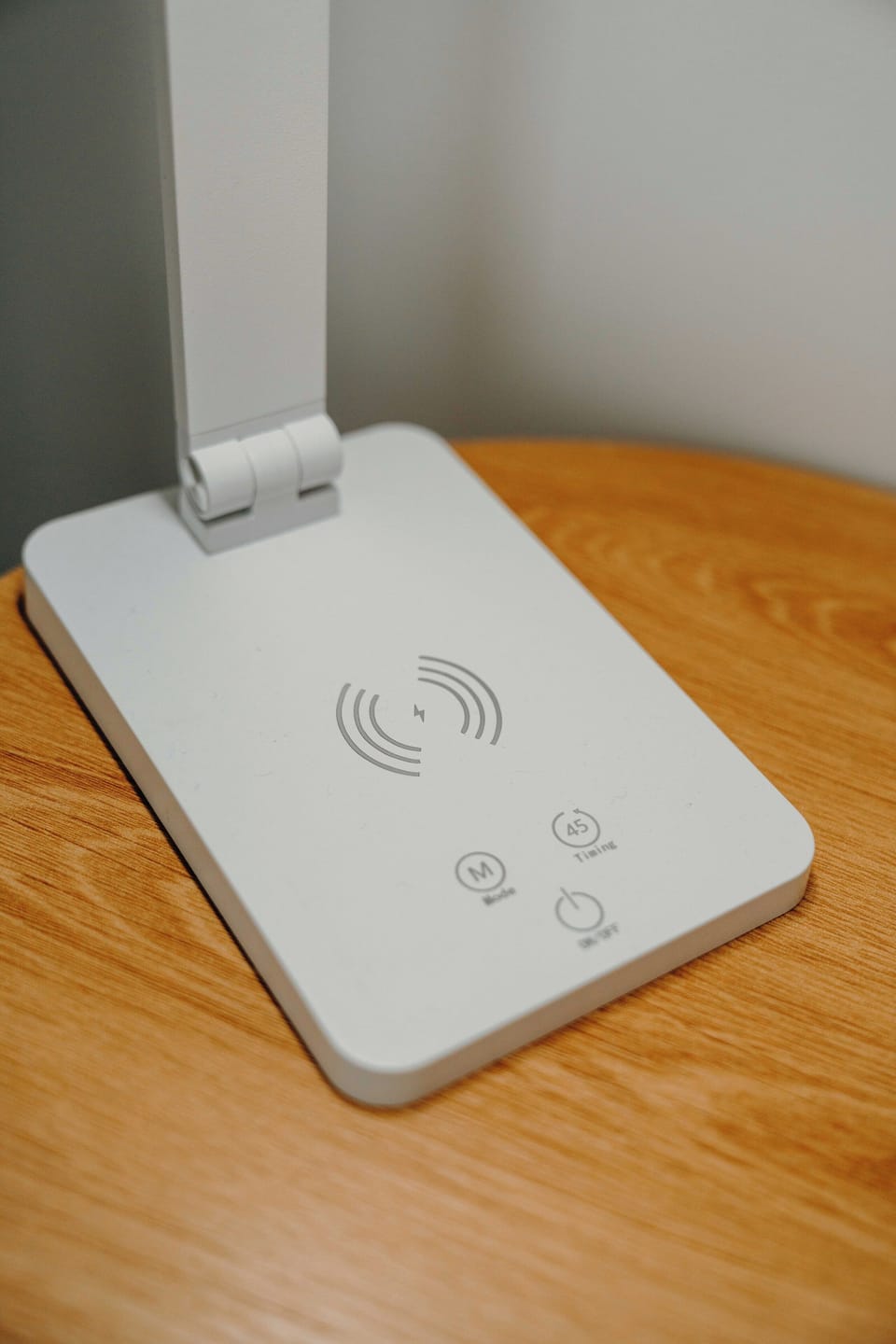 Bedside lamps with wireless charging.