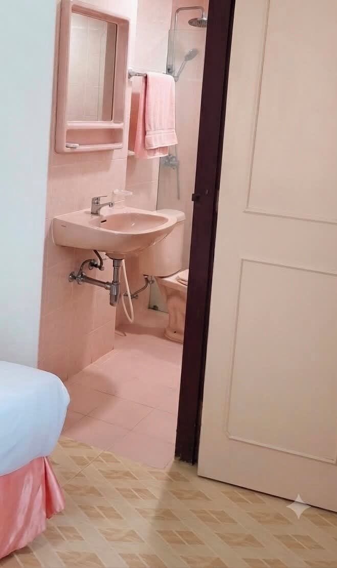 Shower, towels, soap, toilet paper